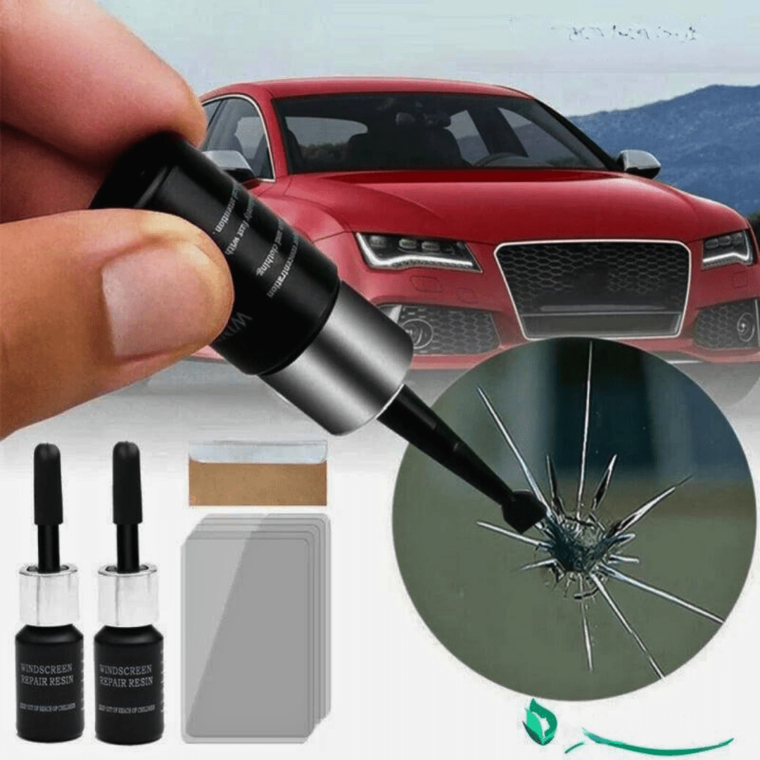 Kit di riparazione VerreFix per parabrezza e vetri auto con resina liquida nano