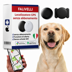 Tracker GPS per animali domestici senza abbonamento con custodia bianca compatibile Find My
