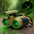 Binocolo Esploratore con visione notturna per bambini mostrato da vicino con dettagli delle lenti e della struttura
