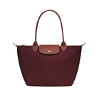 Borsa Longchanp Le Pliage in nylon con dettagli in pelle, vista frontale