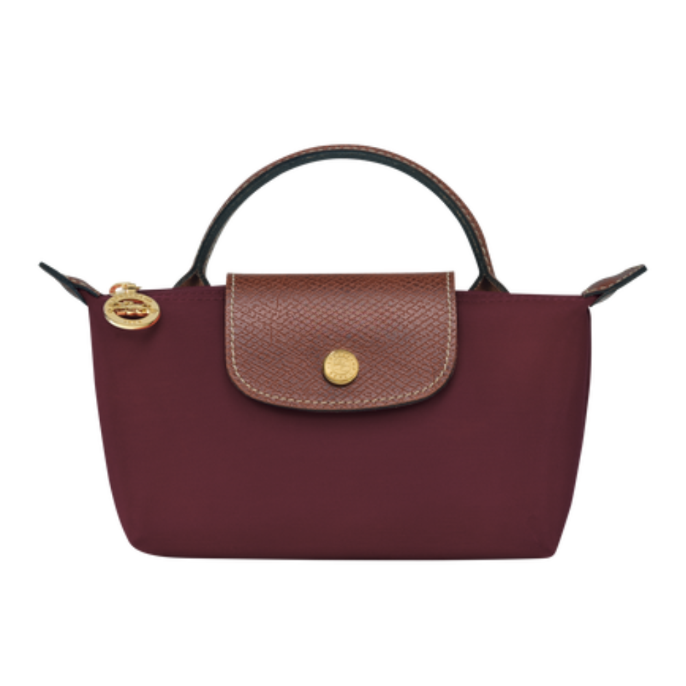 Mini Borsa Élan Longchamp tracolla per donna in tessuto riciclato con finiture in pelle