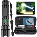 Torcia tattica ultra potente FALIVELLI da 100.000 lumen con display LCD e scocca in alluminio
