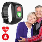 Smartwatch GPS 4G per anziani con pulsante SOS e monitoraggio salute, vista frontale del display