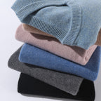 Maglione in cashmere da uomo di alta gamma con scollo rotondo, elegante e confortevole