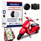Tracker GPS per moto senza canone, dispositivo compatto bianco e nero con design discreto
