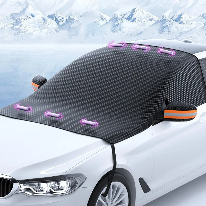 FrostShield™ Protezione Magnetica Parabrezza Auto applicata su automobile