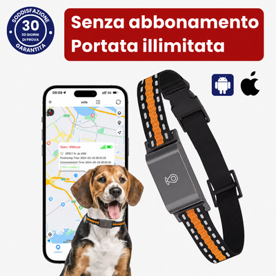 Localizzatore GPS per Animali – Traccia Cane e Gatto Ovunque, Senza Canone