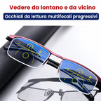 Dettaglio delle lenti progressive intelligenti con tecnologia tedesca ARNO e protezione UV