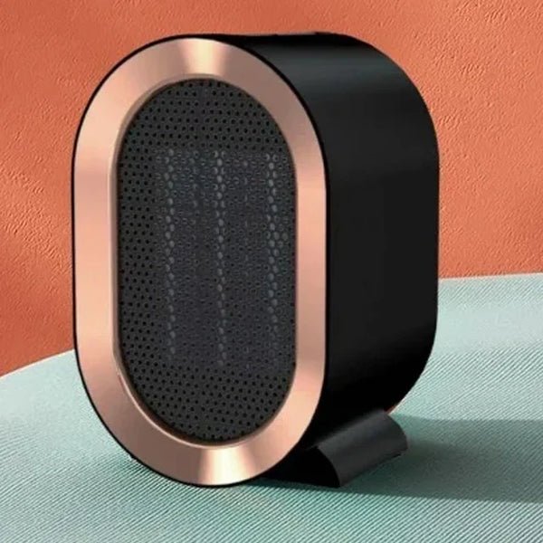 Dettaglio frontale del termoventilatore HeatFlow che mostra la griglia di ventilazione e i controlli