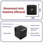 Microcamera SpyPro con visione notturna e rilevamento movimento per sicurezza domestica