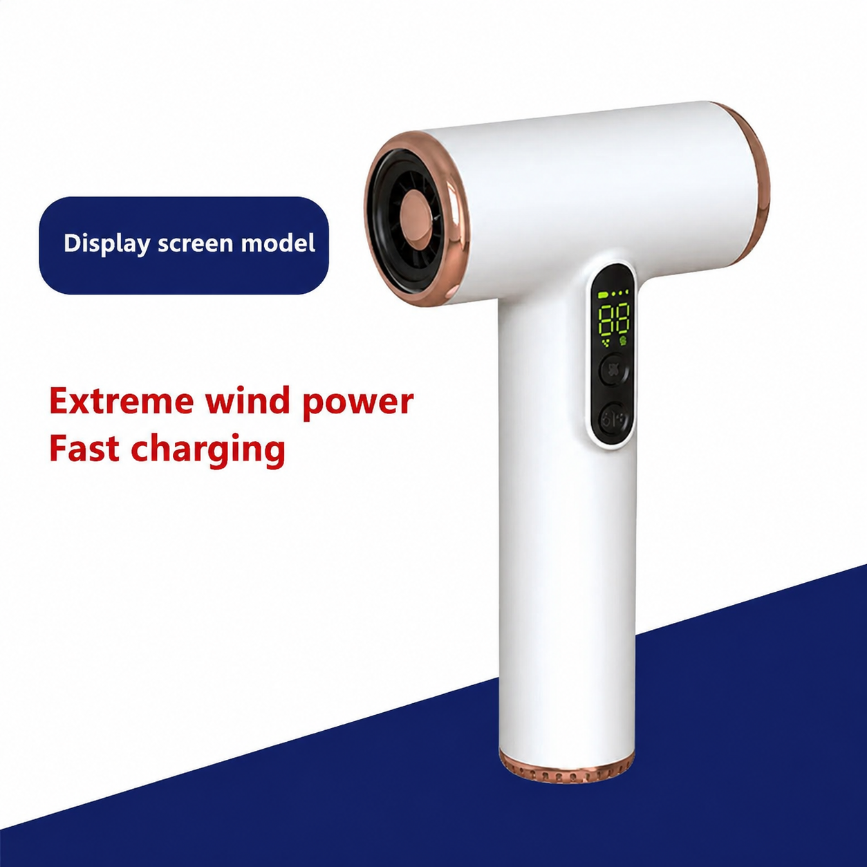 Dettaglio motore brushless 30.000 RPM e sistema di controllo temperatura del phon wireless FALIVELLI con tre velocità selezionabili