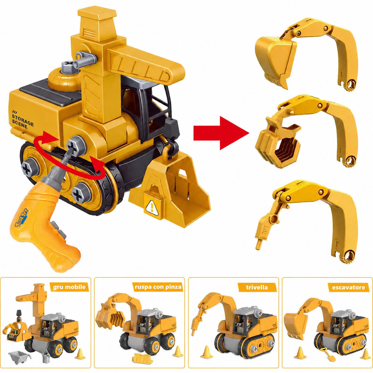 Master Builder Engineer Set – Giochi di Costruzione Montessori per Principianti – Set tipo Meccano