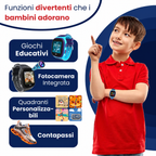 Smartwatch GPS 4G FALIVELLI con pulsante SOS e zona sicura per la protezione dei bambini