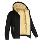 Felpa TOMMY con cappuccio e zip in pile grigia, vista laterale