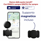 Tracker GPS antifurto per bicicletta installato discretamente sul telaio, resistente alle intemperie