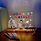 Dettaglio della superficie in acrilico trasparente del tavolo da disegno LED GlowCraft