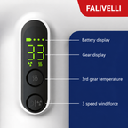 Phon portatile FALIVELLI in uso, mostra la libertà di movimento senza cavo e il design ergonomico leggero per asciugatura professionale