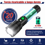Torcia tattica FALIVELLI in uso notturno con fascio luminoso regolabile fino a 1000 metri