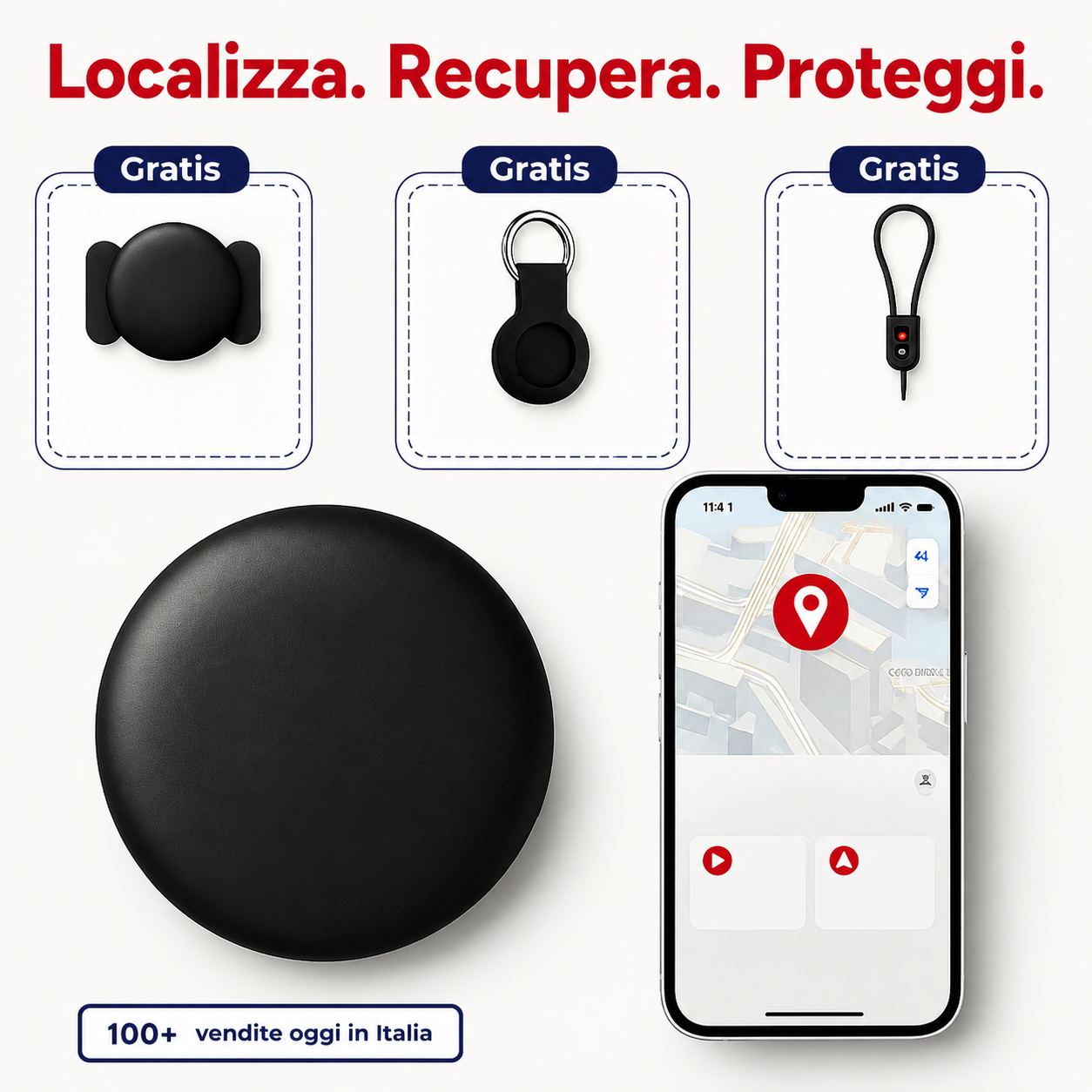 Caratteristiche principali del tracker GPS bambini: localizzazione illimitata, batteria lunga durata, resistenza IP67.