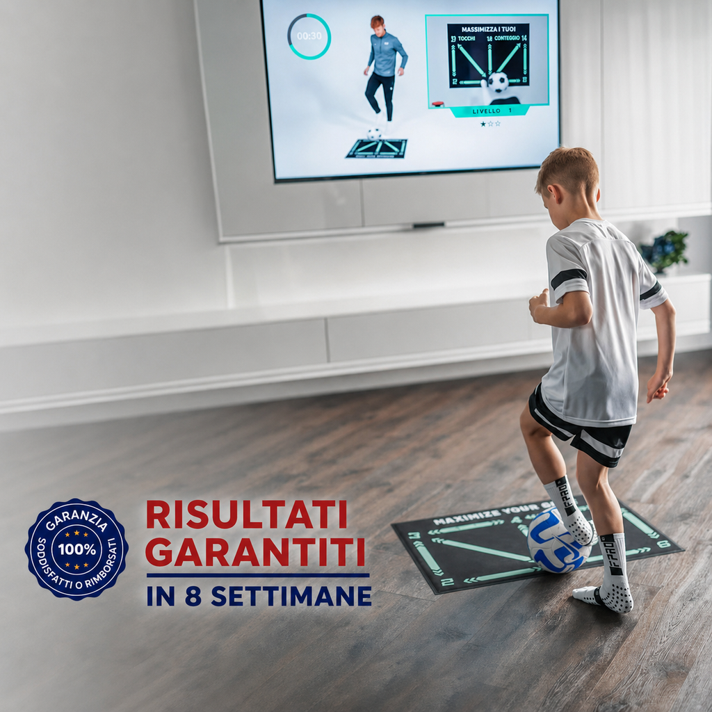 Sessione di allenamento quotidiano di 20 minuti con il Tappetino da Allenamento Calcio Pro