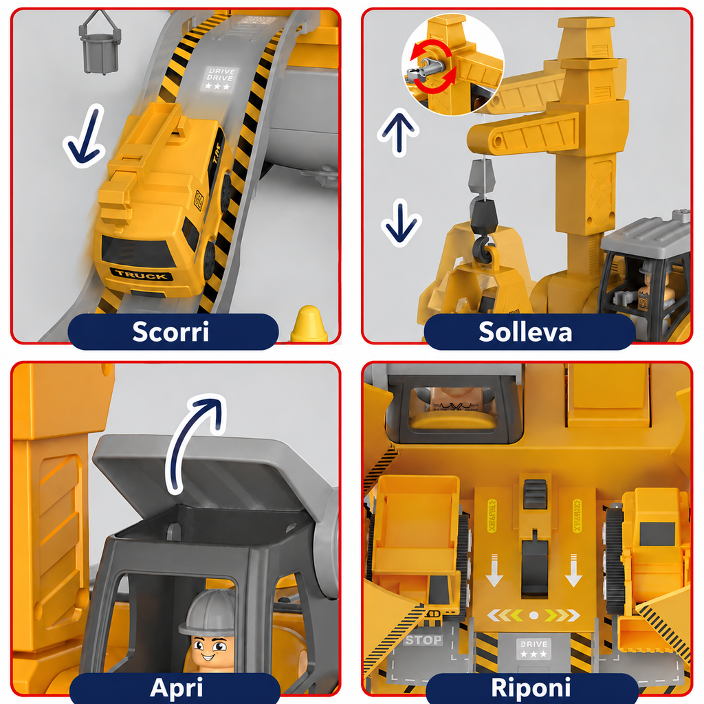 Master Builder Engineer Set – Giochi di Costruzione Montessori per Principianti – Set tipo Meccano