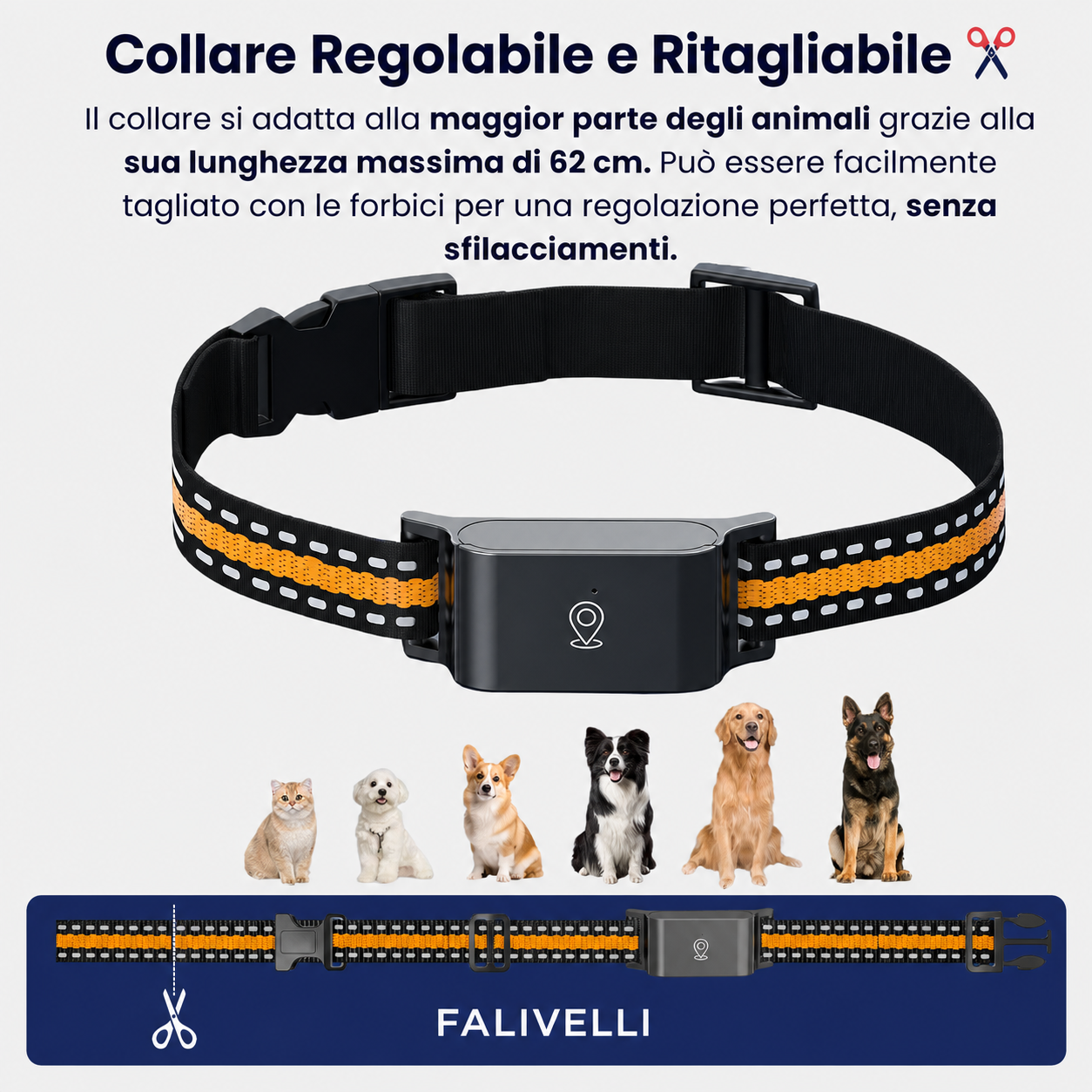 Localizzatore GPS certificato IP65 resistente ad acqua, pioggia e polvere per animali
