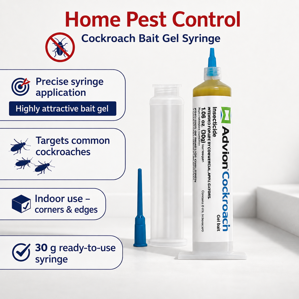 Posizionamento discreto del gel esca anti-blatte in ambiente domestico