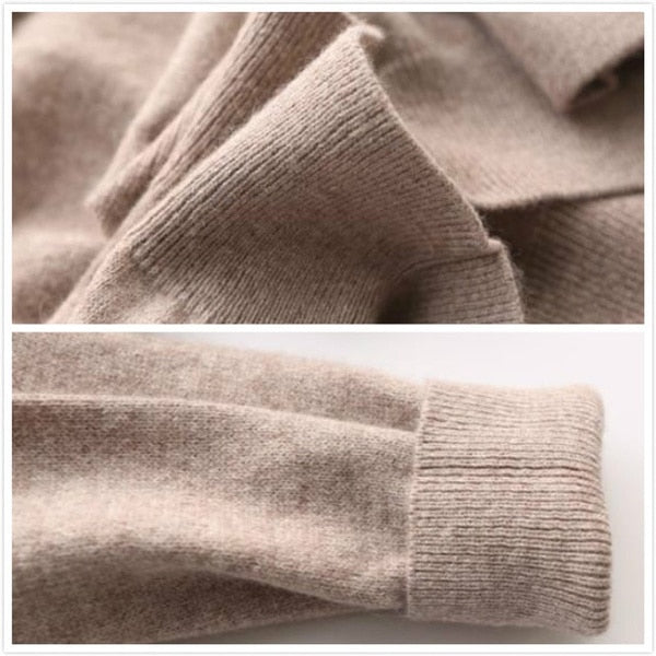 Maglione in cashmere da uomo con scollo a V, eleganza classica e versatile