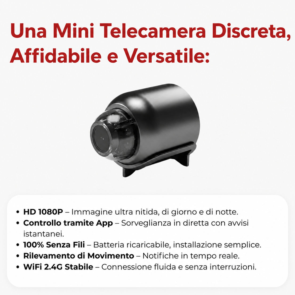 Dimensioni compatte della telecamera spia VisionX nascosta accanto a una moneta per confronto