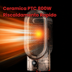 HogarCalido Pro in uso in soggiorno, distribuisce calore uniforme con ventilatore integrato