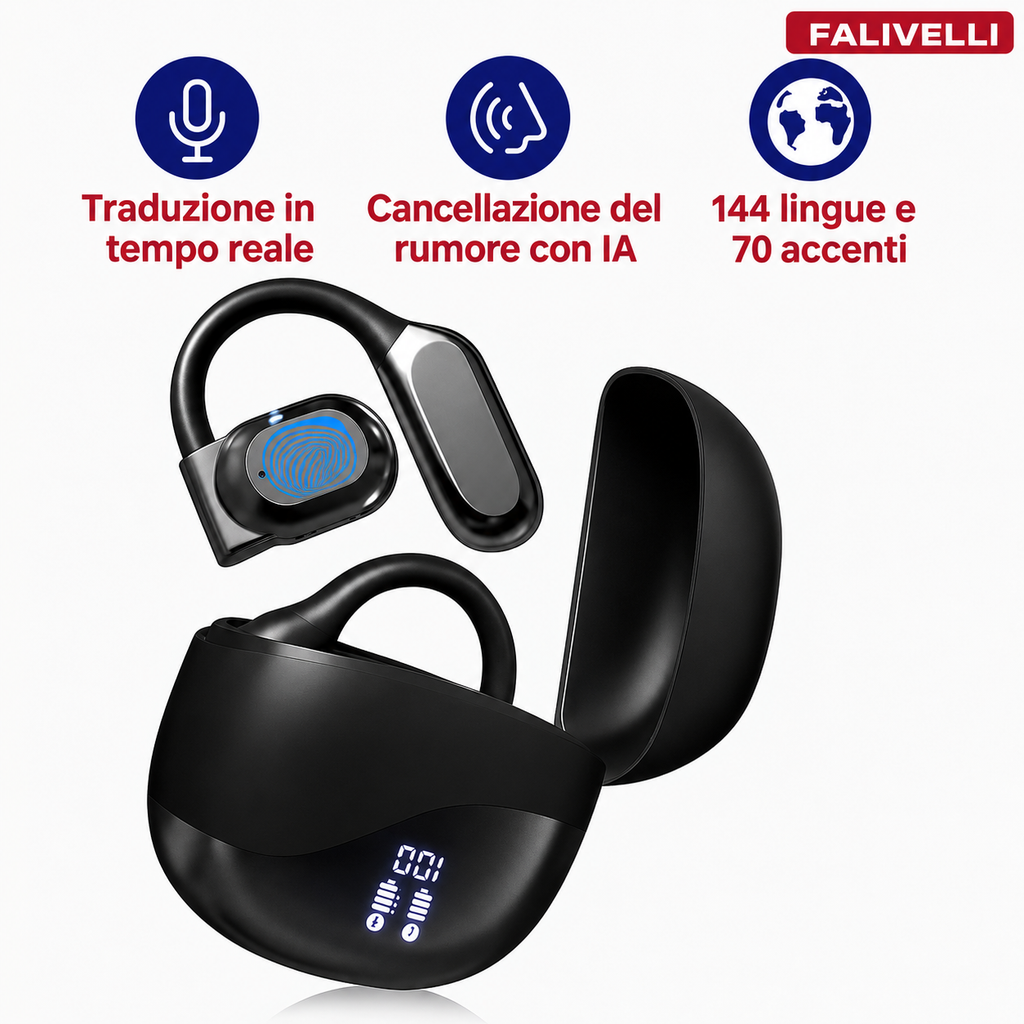 Auricolari wireless per traduzione simultanea in 144 lingue