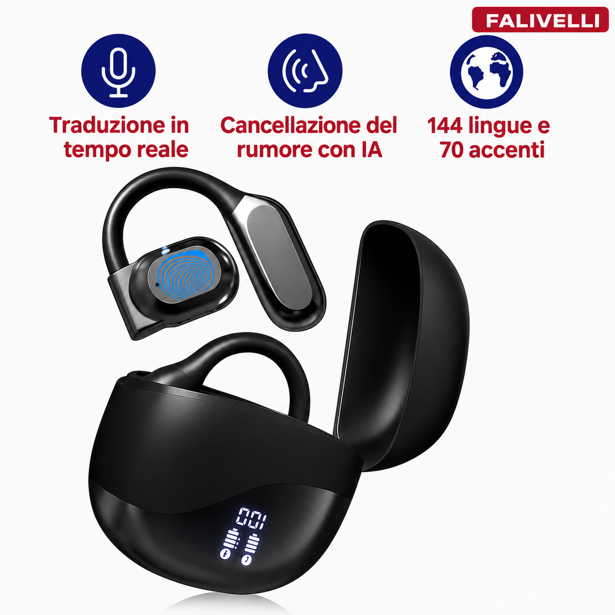 Auricolari wireless per traduzione simultanea in 144 lingue
