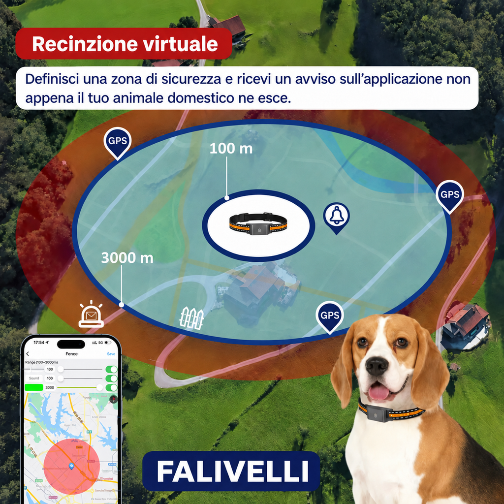 Localizzatore GPS per Animali – Traccia Cane e Gatto Ovunque, Senza Canone