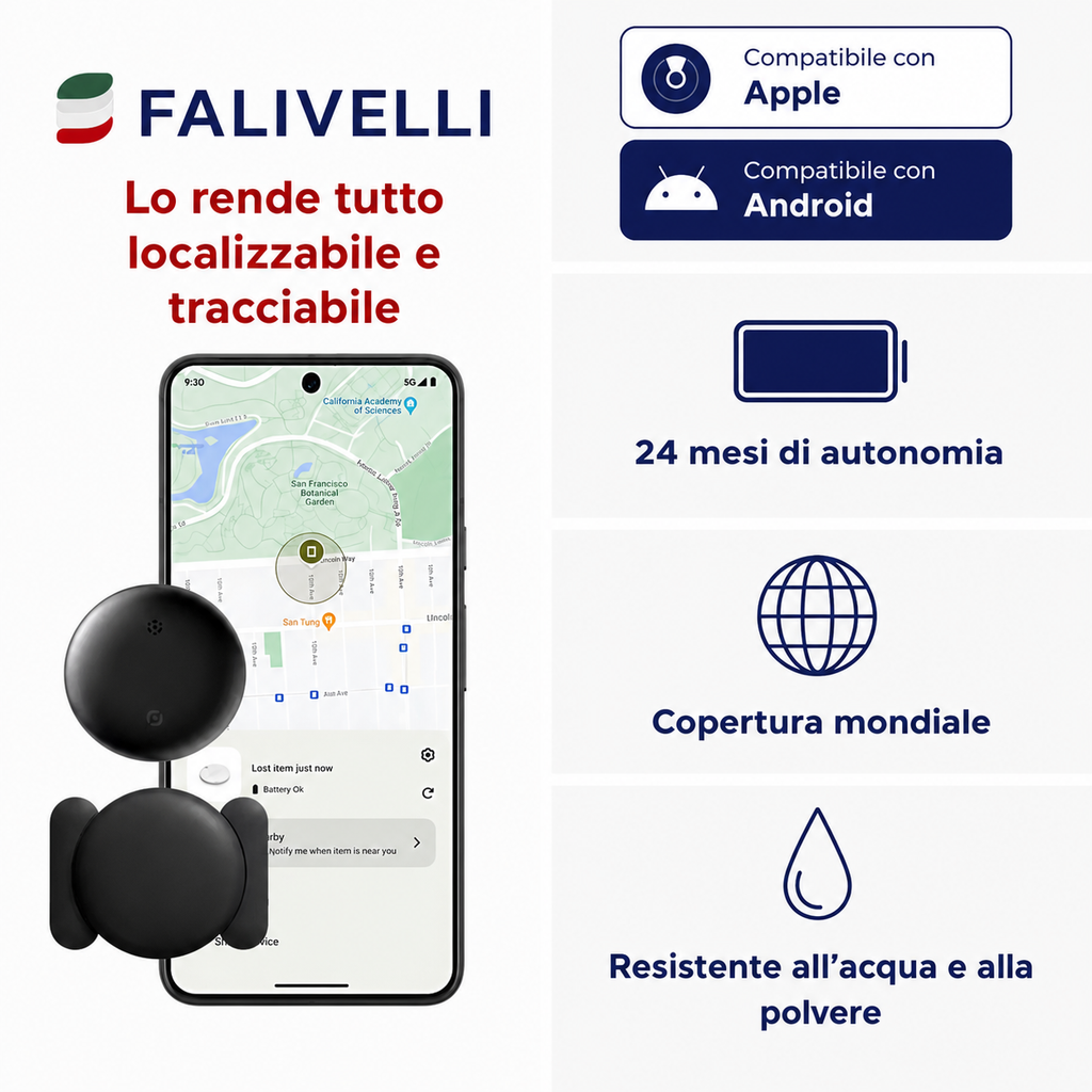 Tracker GPS per animali con custodia protettiva da fissare al collare del cane o gatto