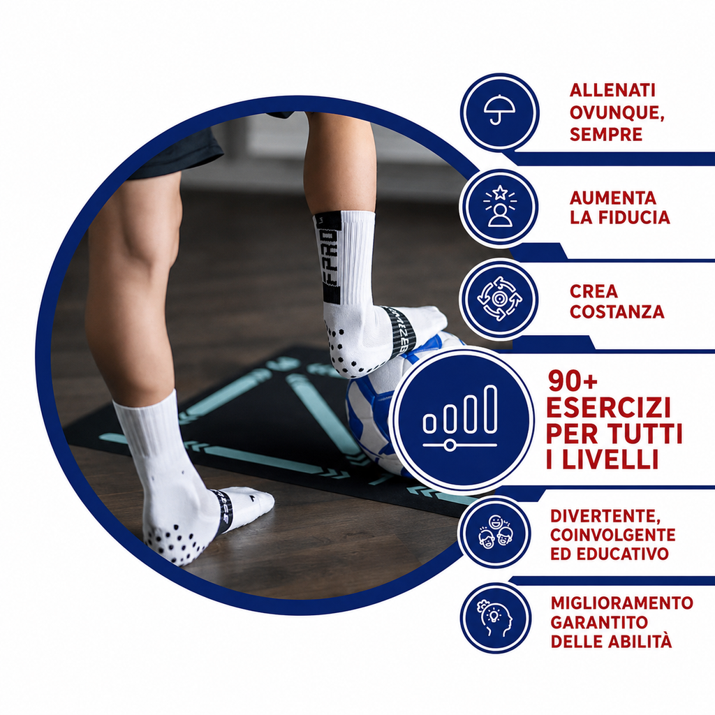 Allenamento della coordinazione e stabilità con il Tappetino Calcio Pro