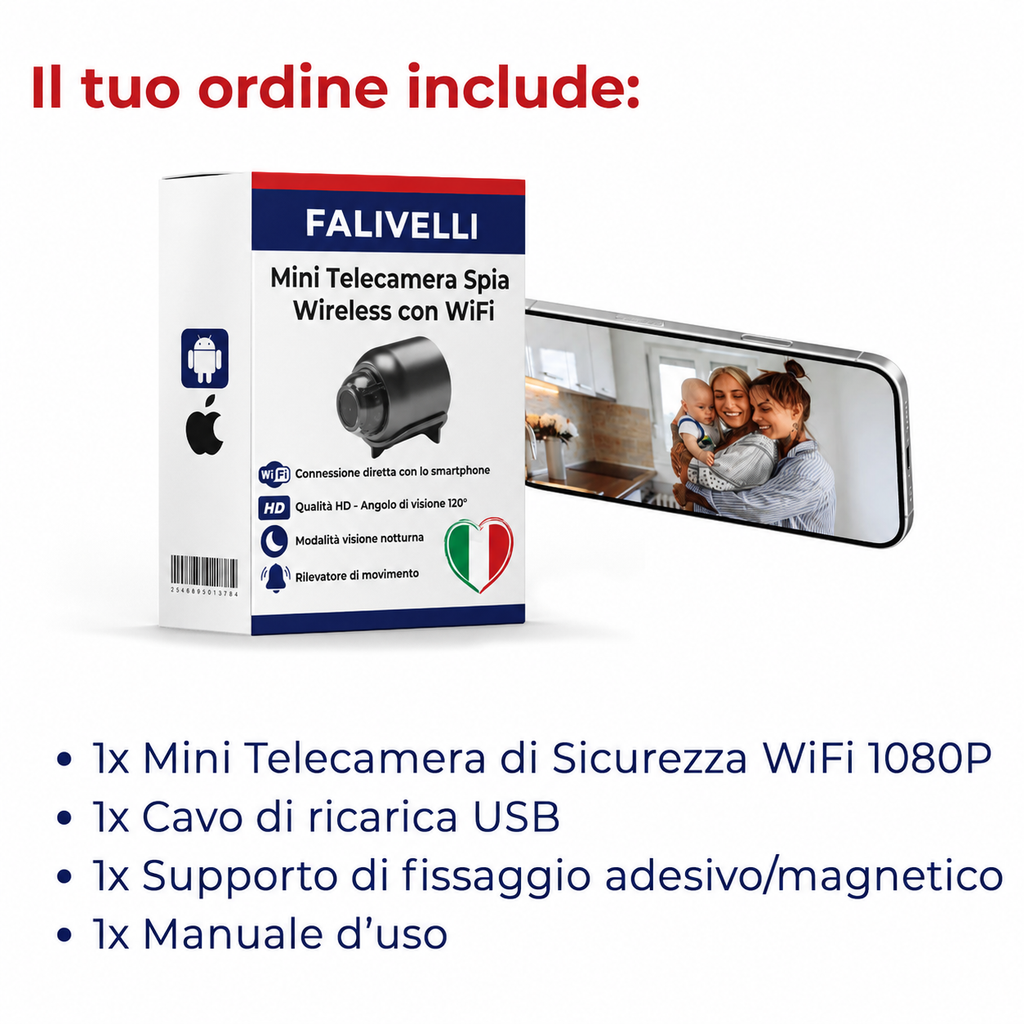 Microcamera WiFi VisionX resistente all'acqua installata all'esterno per sorveglianza domestica