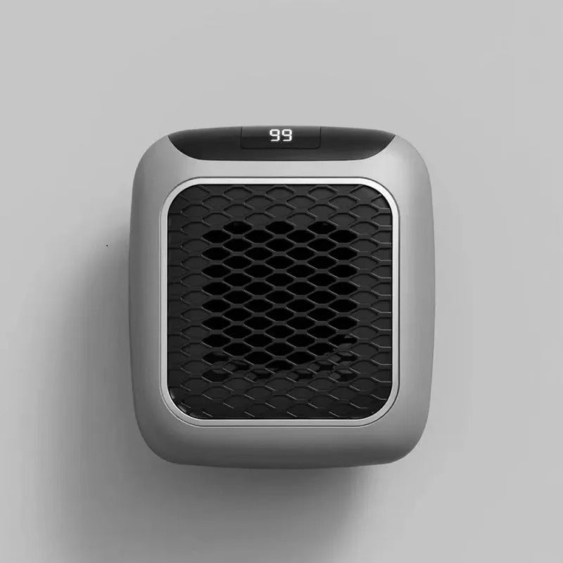 Termoventilatore FALIVELLI installato in ufficio con timer programmato per 12 ore