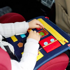 Pannello di attività Montessori in feltro morbido con elementi colorati