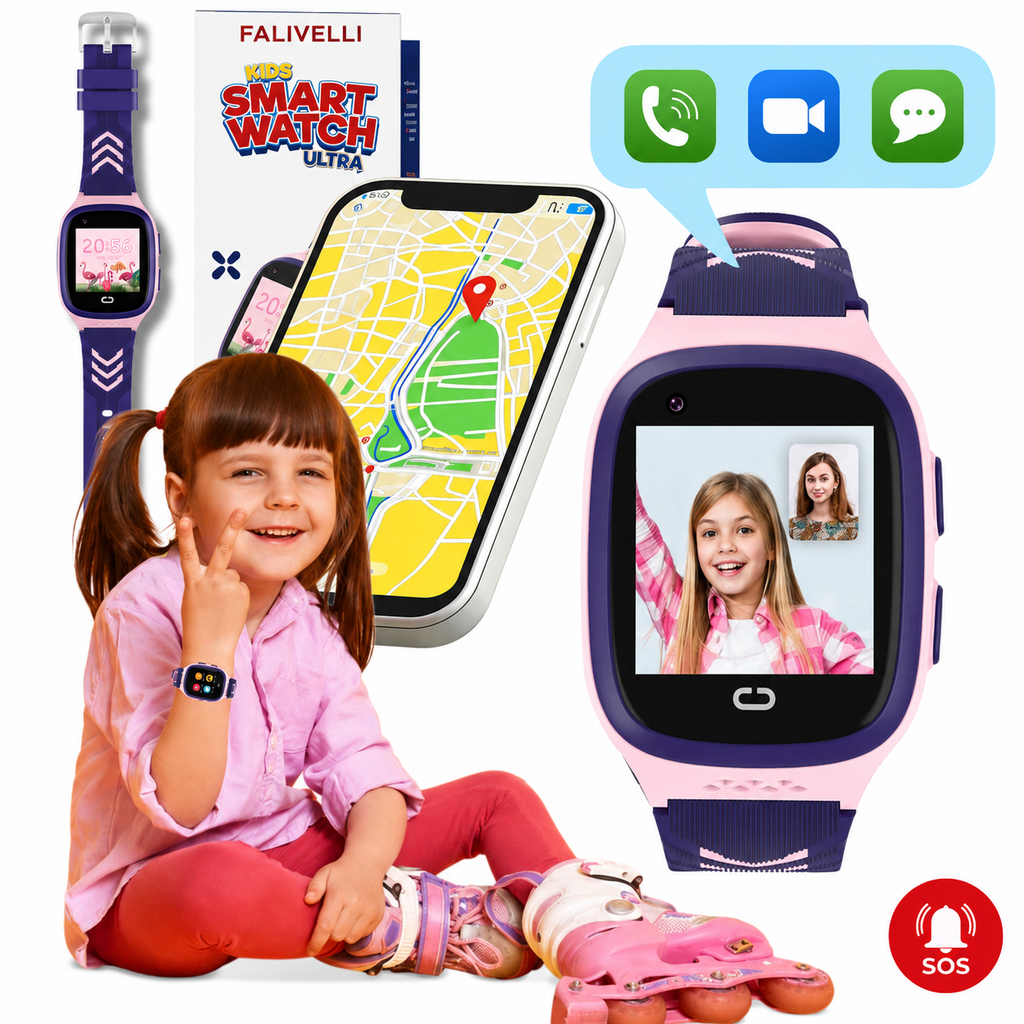 Confezione completa smartwatch GPS FALIVELLI con cavo USB-C e manuale in italiano