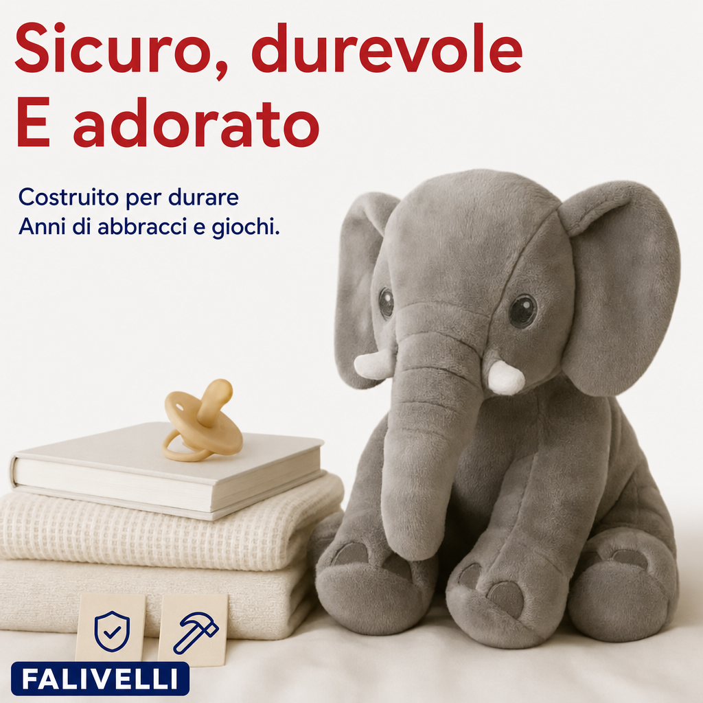 Cuscino elefante peluche rosa in cameretta per bambini