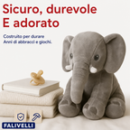 Cuscino elefante peluche rosa in cameretta per bambini