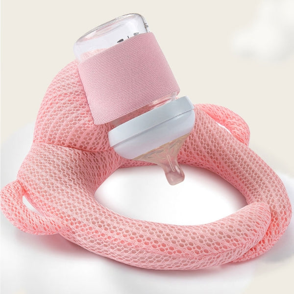 Cuscino porta-biberon FALIVELLI con biberon fissato in posizione ottimale