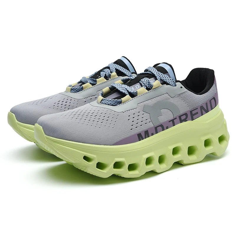 Vista laterale delle scarpe sportive SKYLACE con rinforzi sintetici flessibili