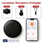 Tracker GPS Gatto Compatto – Localizzazione Mondiale Apple & Android Find My – Zero Abbonamenti