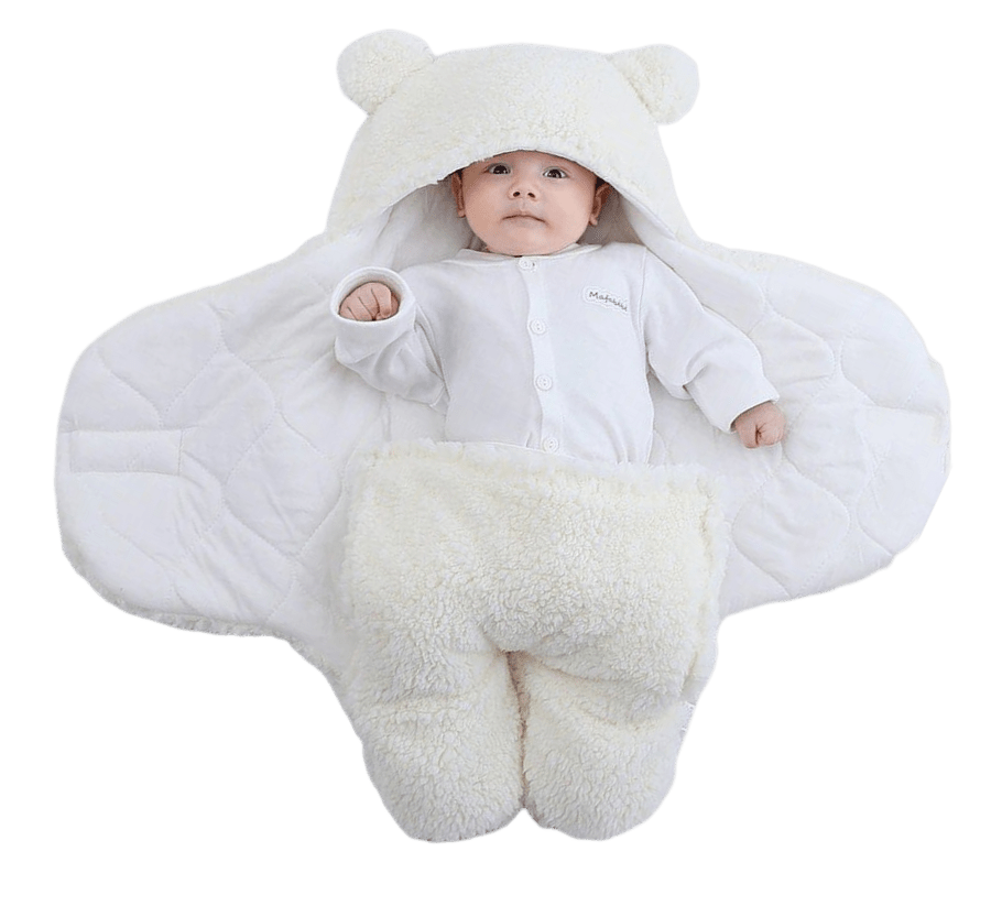 Coperta termica neonato con lembo apribile per cambio pannolino rapido