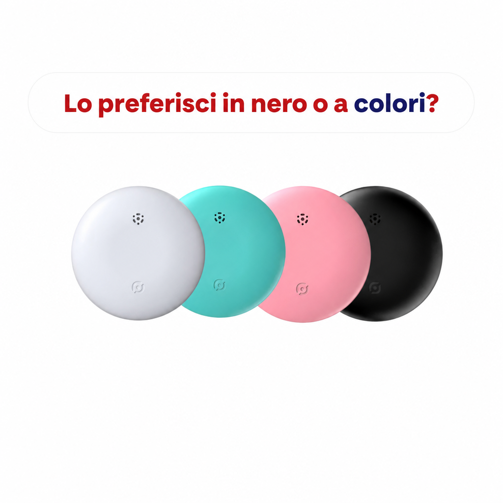 Confezione completa tracker GPS FALIVELLI con supporti standard e magnetico e batterie CR2032