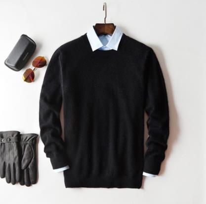 Maglione in cashmere grigio da uomo, colore neutro e raffinato