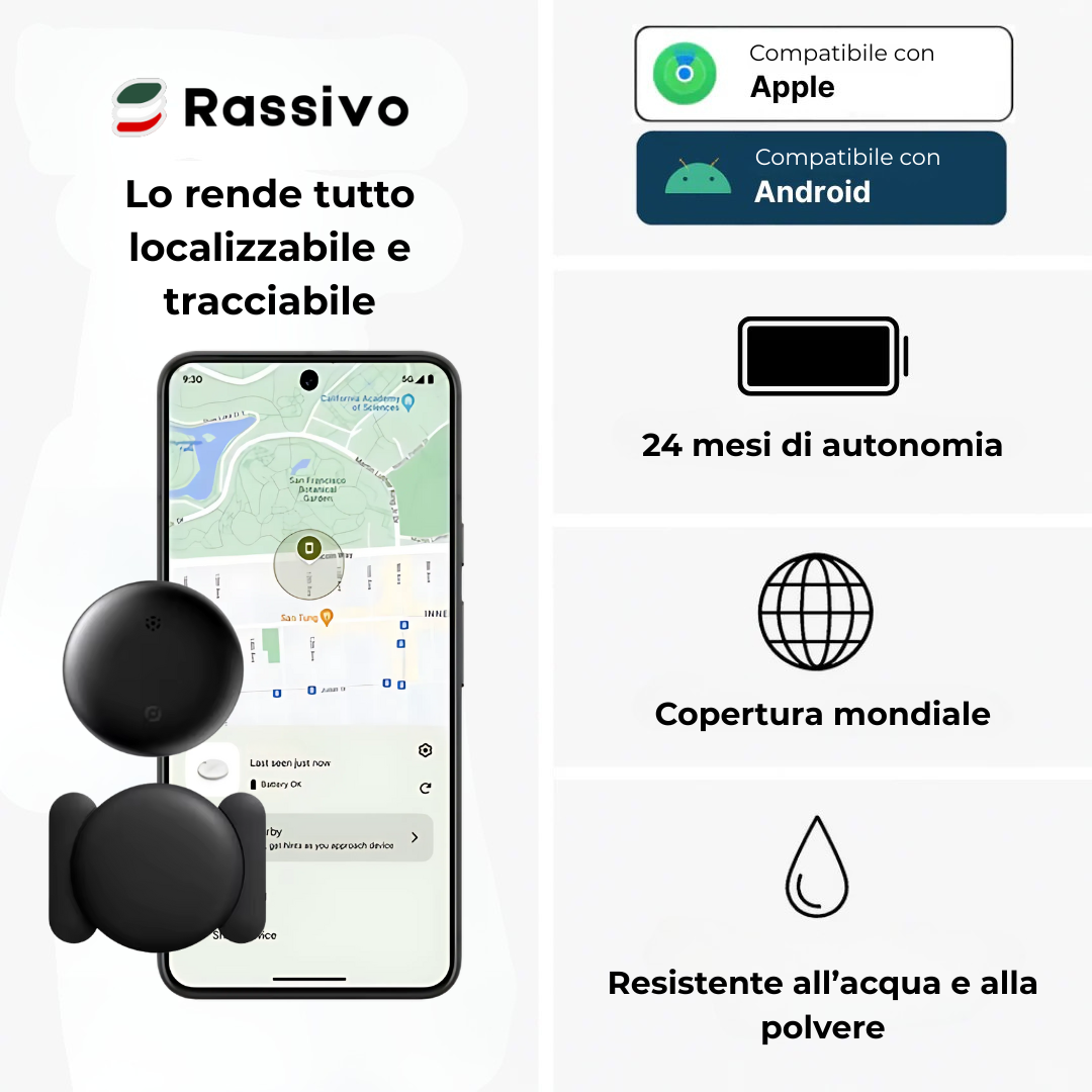 Tracker GPS per bambini con notifiche di zona sicura e controllo della posizione in tempo reale.