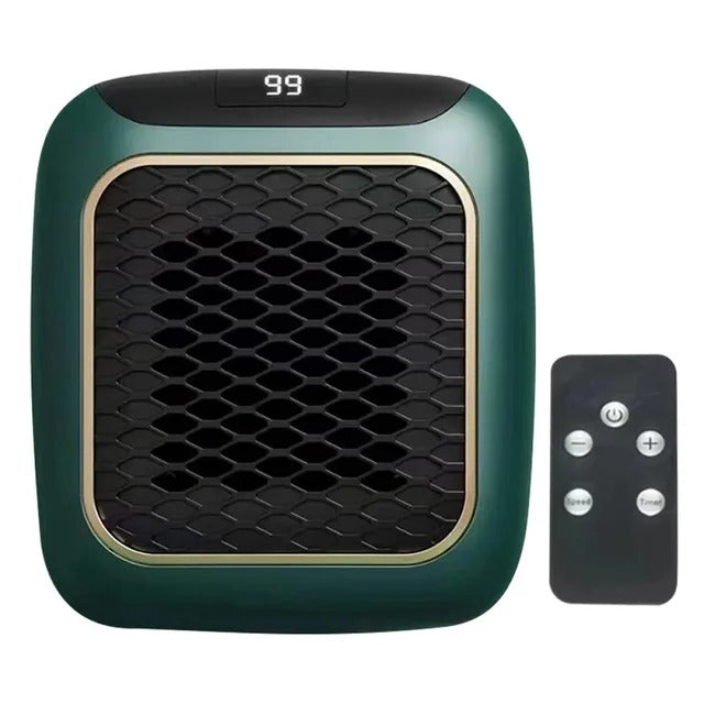 Display LED del termoventilatore FALIVELLI che mostra temperatura impostata e timer attivo