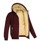 Felpa TOMMY con cappuccio e zip in pile blu royal, dettaglio materiale